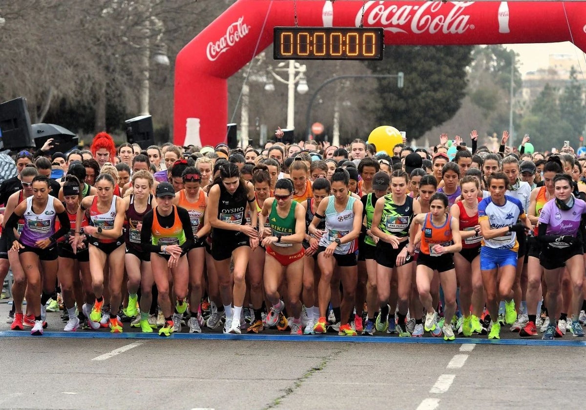 Salida de la última 10K Fem celebrada en Valencia.