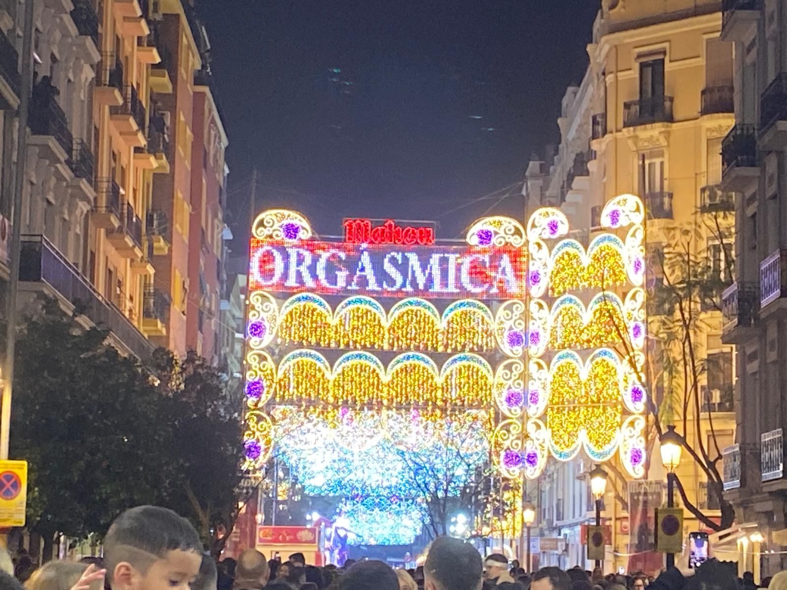 Encendido de luces en las Fallas de Valencia 2025