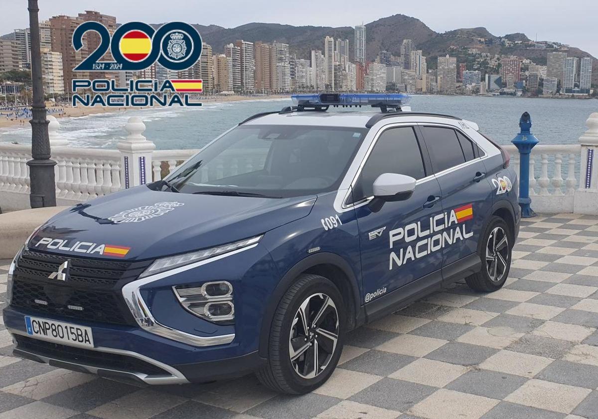 La Policía Nacional en Benidorm, en una foto de archivo