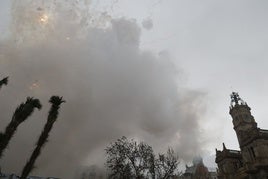 La plaza del Ayuntamiento, esta mañana.