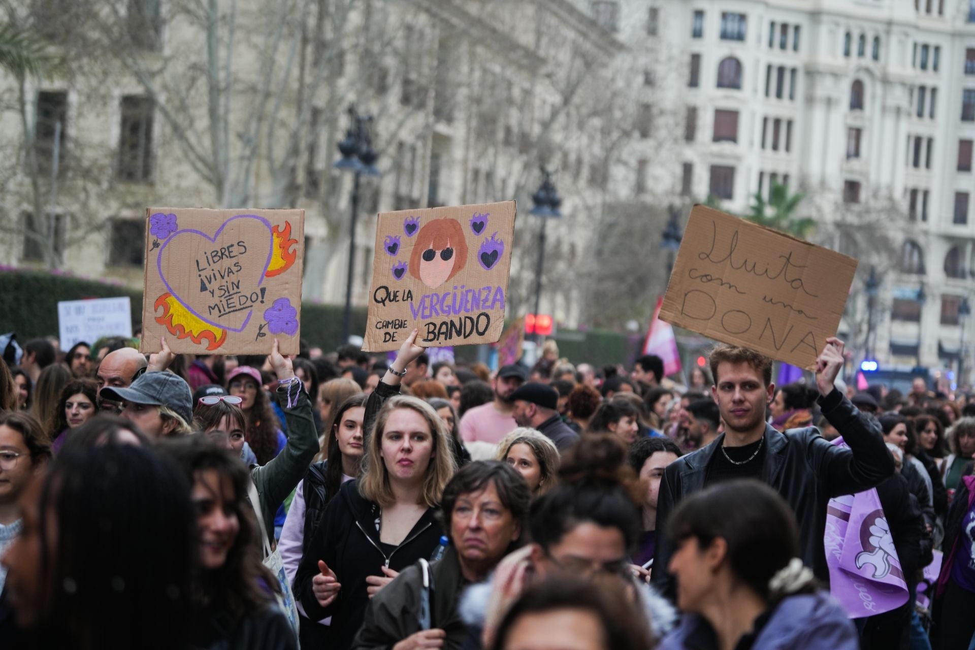 Las imágenes de la manifestación del 8M en Valencia