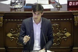 Borja Sanjuan en un pleno del Ayuntamiento.