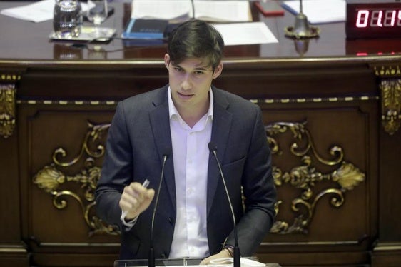 Borja Sanjuan en un pleno del Ayuntamiento.