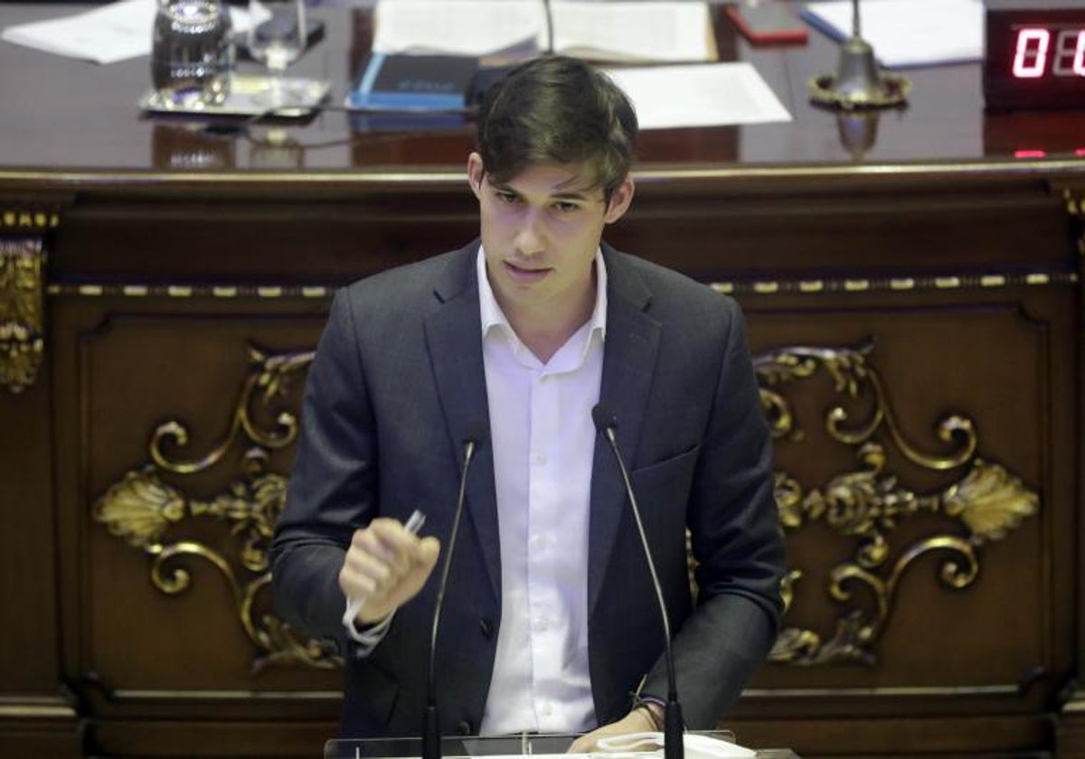 Borja Sanjuan en un pleno del Ayuntamiento.