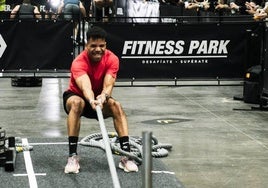 Un atleta durante una de las pruebas en Feria Valencia.