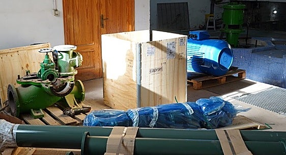 Actuaciones realizadas en una de las infraestructuras de la red de abastecimiento.