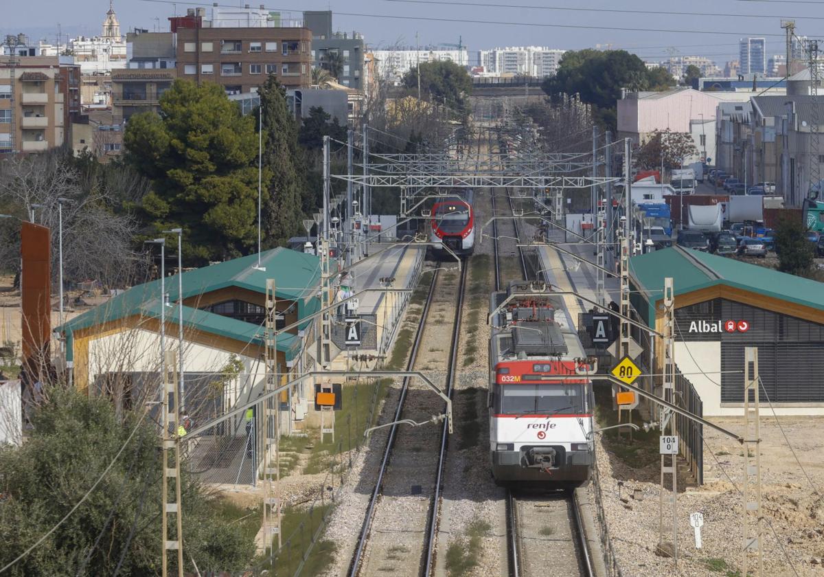 La estación de Albal de Cercanías.