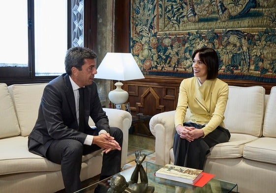Carlos Mazón y Diana Morant, en el Palau de la Generalitat.