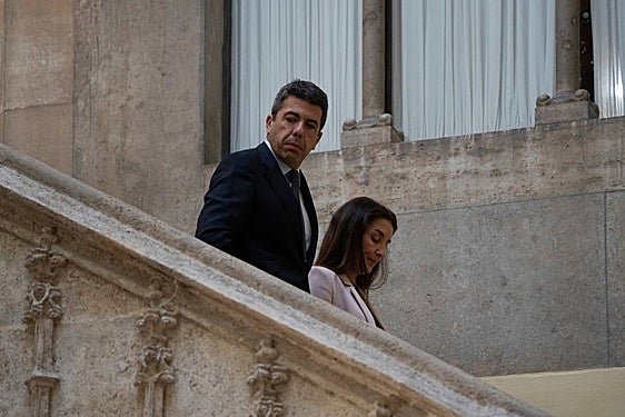 Carlos Mazón y la consellera Ruth Merino.