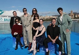 El elenco de 'Perdiendo el juicio', durante la presentación de la serie en el Festival de Málaga.