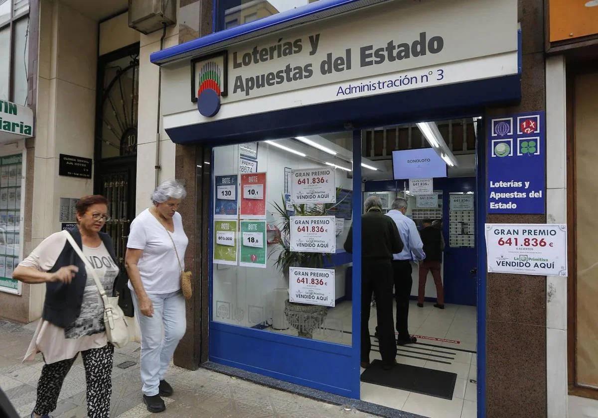 Una administración de loterías, en una imagen de archivo.