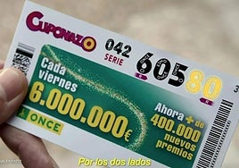Un Cuponazo de la ONCE, en una imagen de archivo.