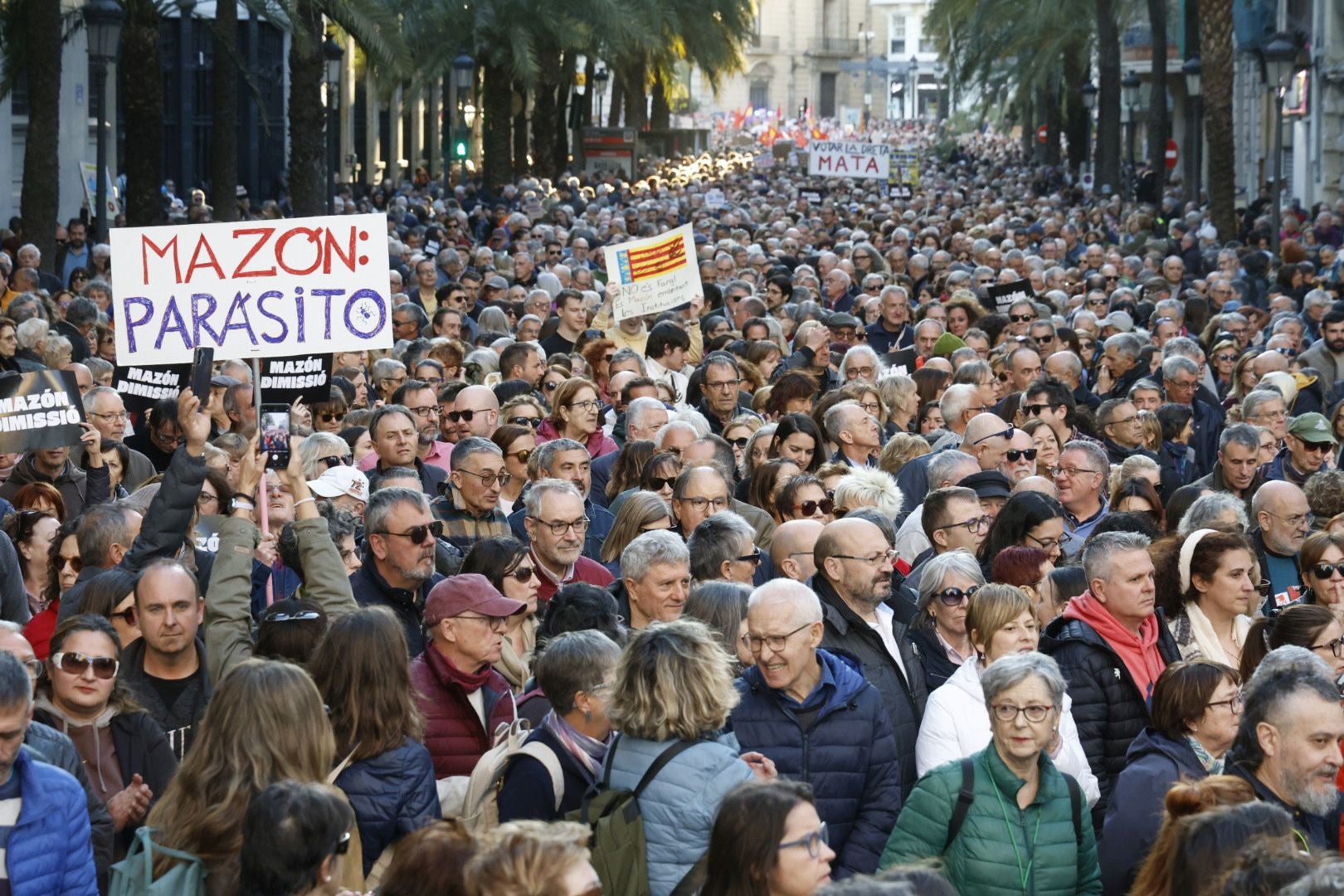 FOTOS | Sexta manifestación en Valencia contra la gestión política de la dana