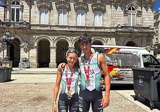 Alejandra Seguí y Héctor Tolsà, tras una carrera con su club, el CEA Bétera.