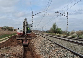 Trabajos en el tramo Madrid-Zaragoza.