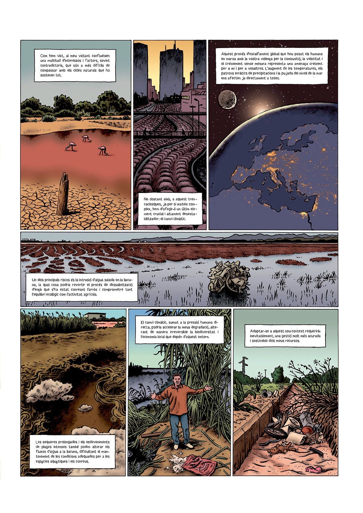 El rey Jaume I, Franco y Carlos Mazón desfilan en un cómic sobre la Albufera