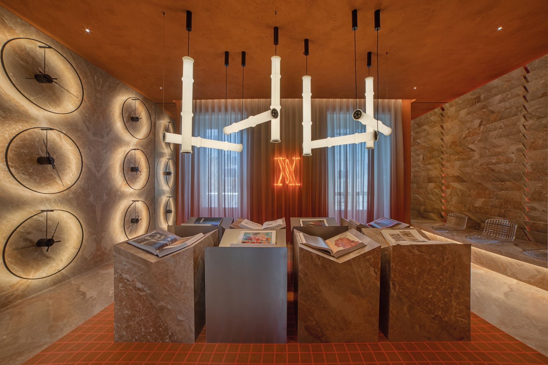La sala de lectura de Jose Manuel Ferrero, de Estudi Hac, para Venux. 