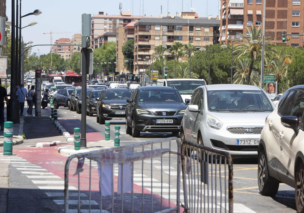 Un tramo de la avenida Pérez Galdós en Valencia.