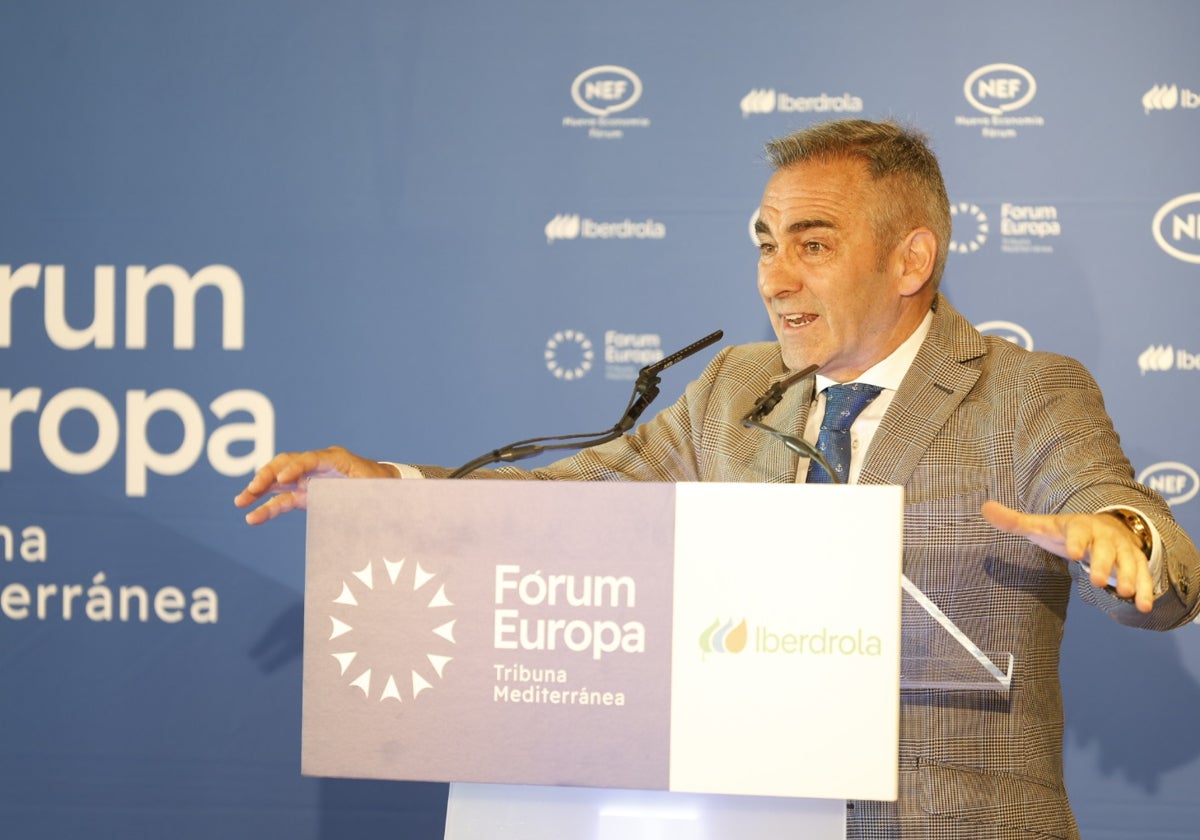 Miguel Barrachina, durante su participación en el desayuno de Nueva Economía Fórum.