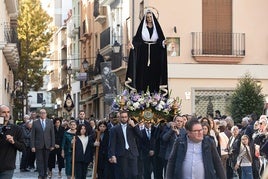 Procesión de la Virgen de la Soledad.