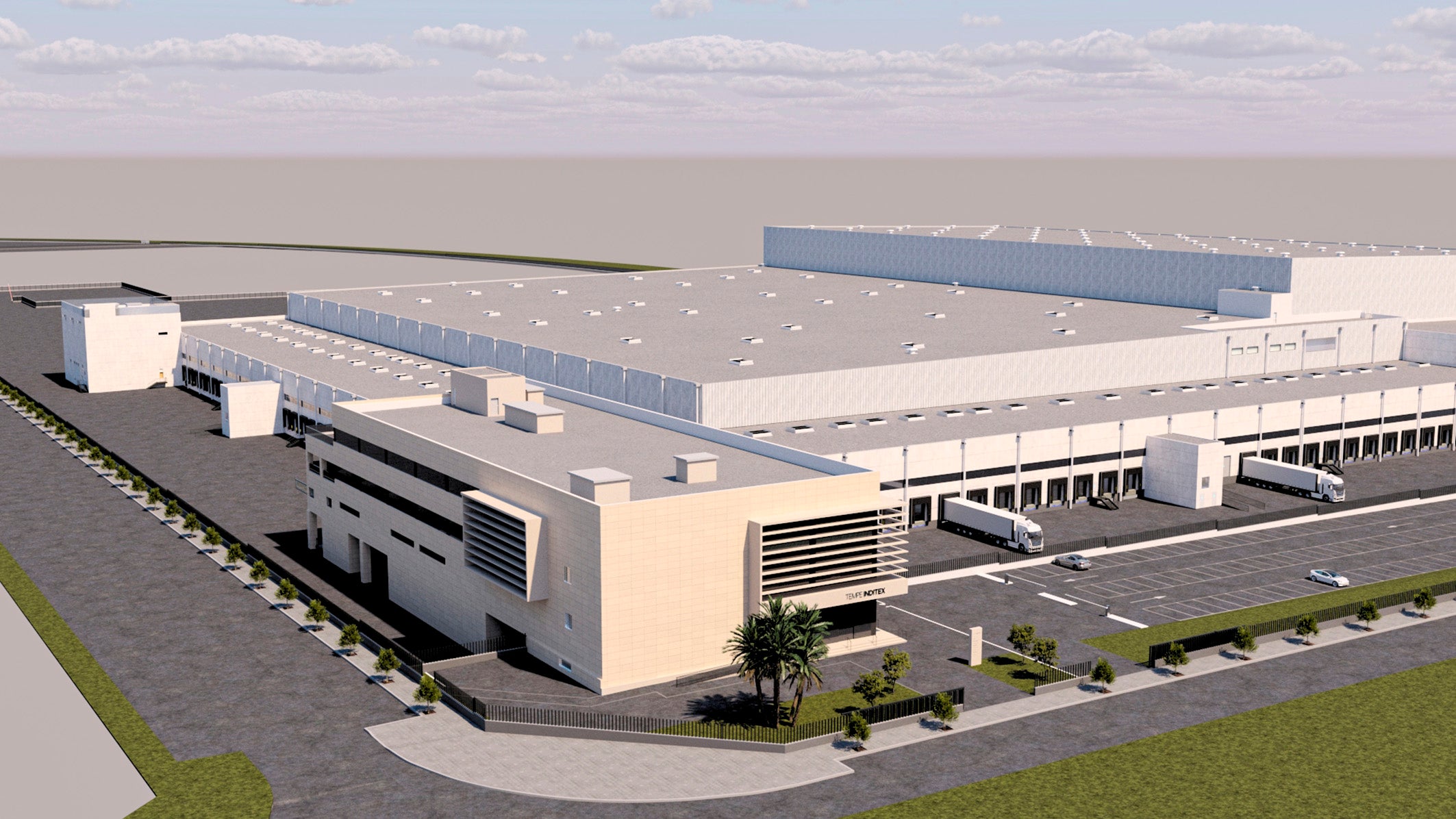 Así será el nuevo centro de distribución en Sagunto.
