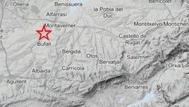 Epicentro del terremoto registrado en la noche de este martes.