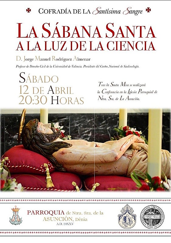 La parroquia de la Asunción de Dénia acoge la conferencia 'La Sábana Santa a la luz de la ciencia'