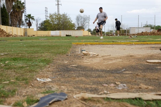 Estado del campo de fútbol de la Torre.
