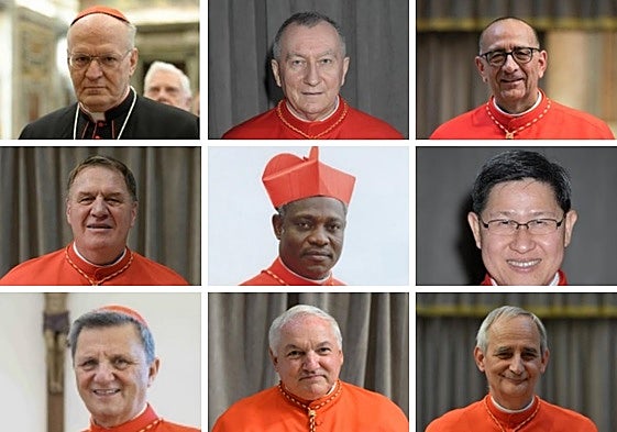 Algunos de los cardenales favoritos para suceder al Papa.