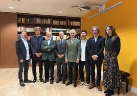 Hideki Matsuhisa, Ulises Menezo, Sergio Terol, el ministro de la embajada de Japón en España, Shinji Minami, Juan Viña, el chef de Kaido, Yoshikazu Yanome, Pablo Alomar y Paula Sánchez.