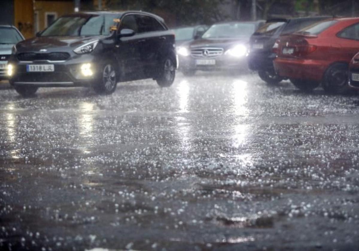 Granizo en Valencia en imagen de archivo.