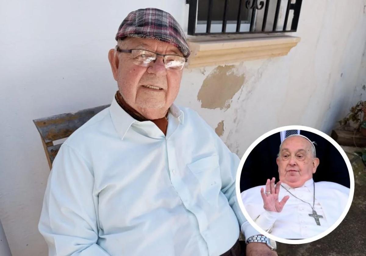 Fray Oltra: El padre Enrique Oltra en la Ermita del Pare Pere, en Dénia.