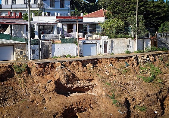 Uno de los taludes afectados por la dana.