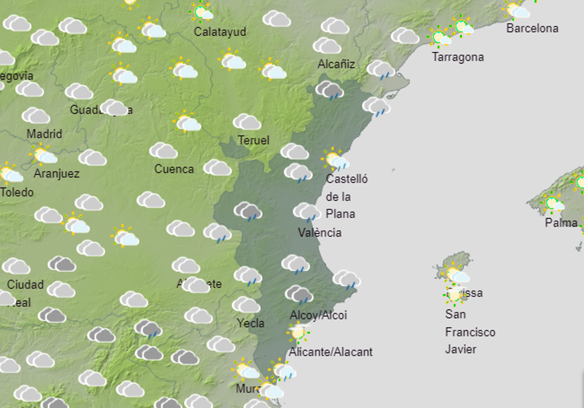 Previsión del tiempo en Valencia.