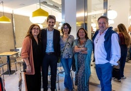 Anabel Navas, Jose Luis Moreno y su mujer, María García de la Riva y Javi Ferrer.