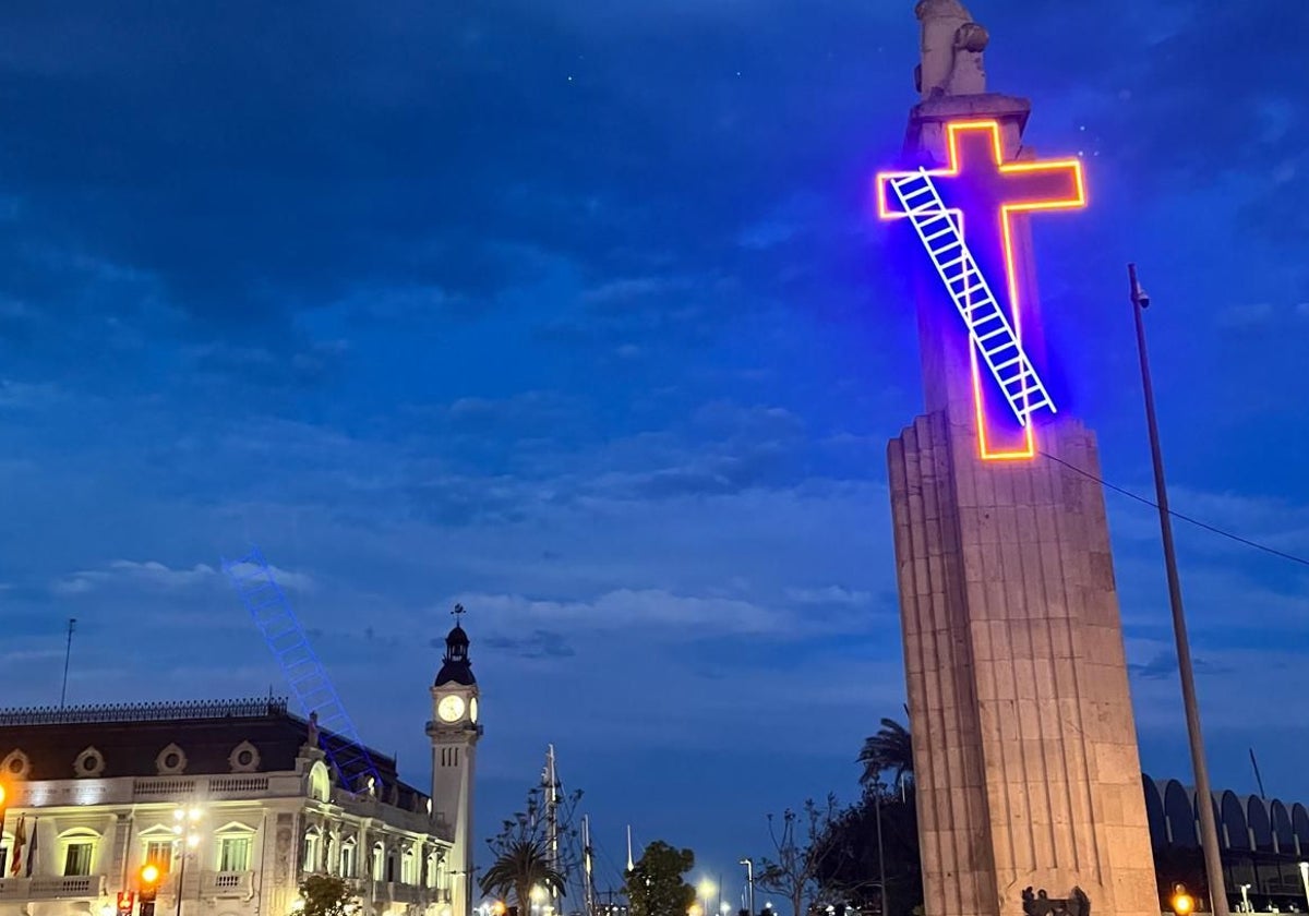 Las fiestas del Cristo del Grao se quedan por primera vez sin el símbolo de la cruz y la escalera