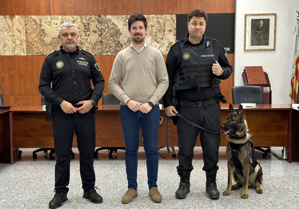 Refuerzo para la plantilla de la Policía Local con el primer agente canino