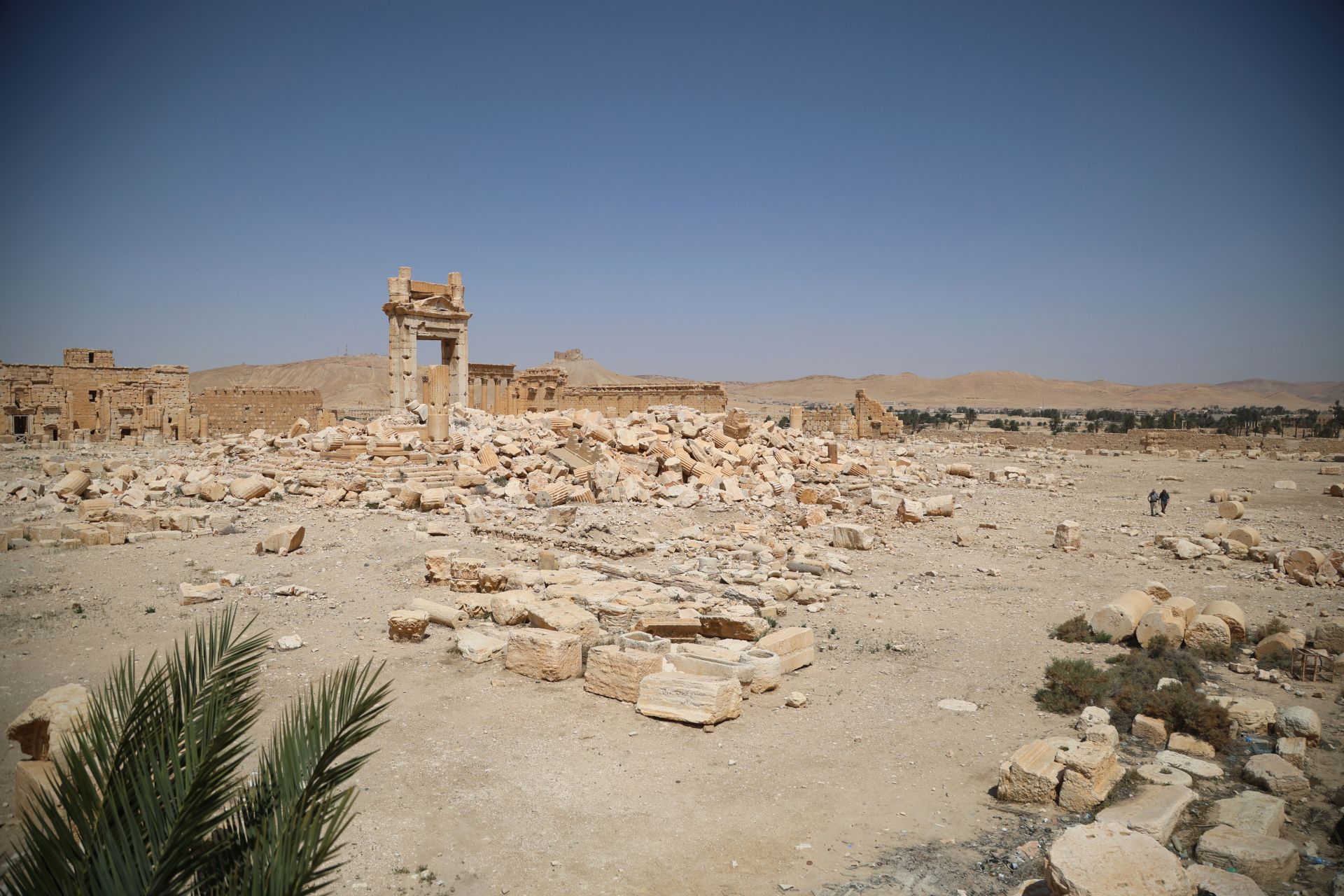 Las ruinas de la histórica ciudad siria de Palmira que han sobrevivido a la guerra