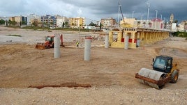 Obras en el puente de Carlet.