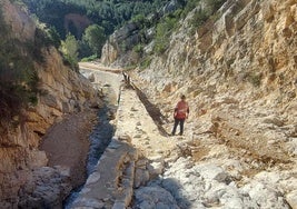 Estado del sendero en Chera.