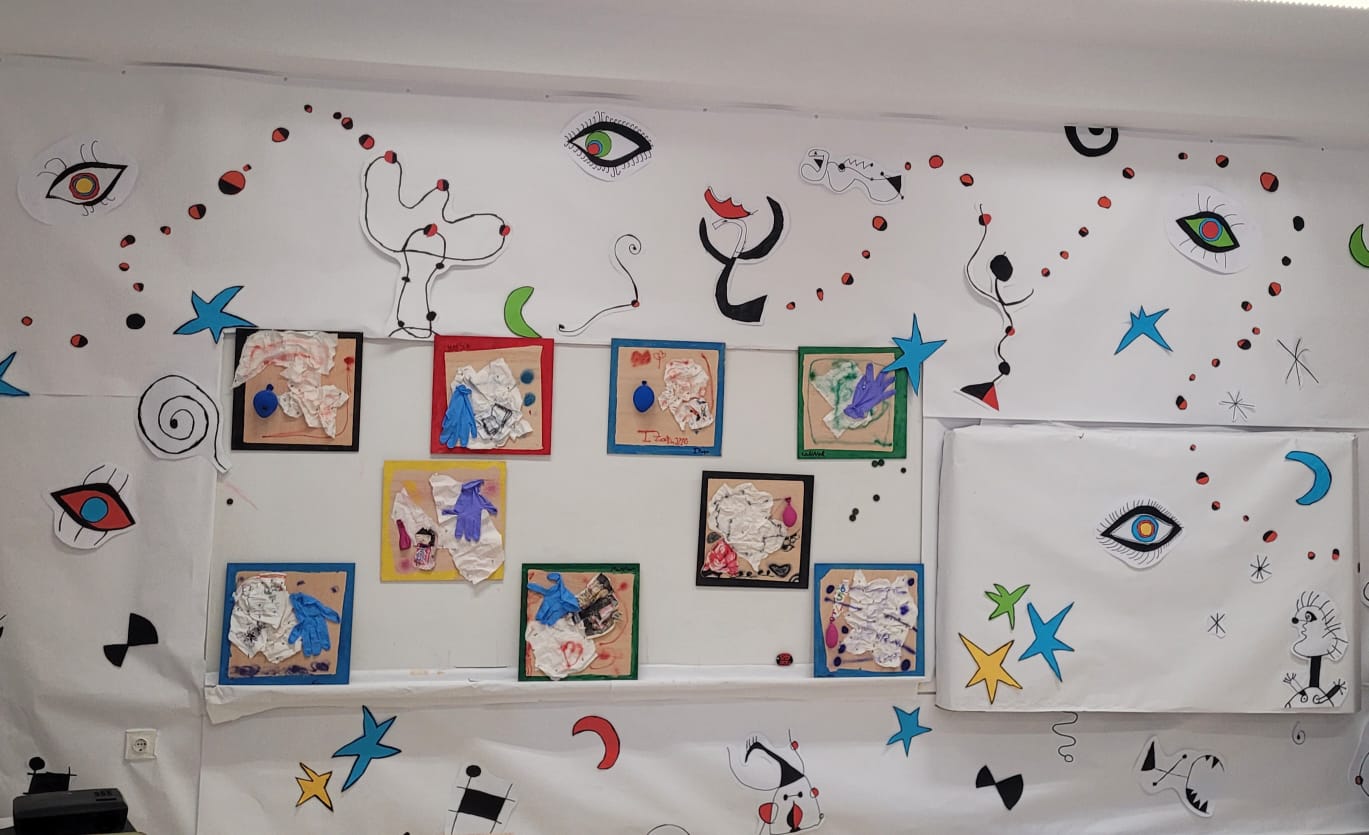 Alumnos de un colegio de Xàtiva se acercan a la obra de Joan Miró