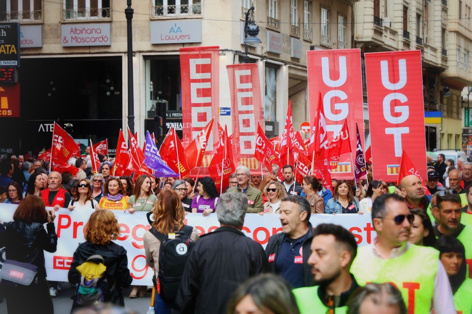 Manifestación por el Día del Trabajador en Valencia
