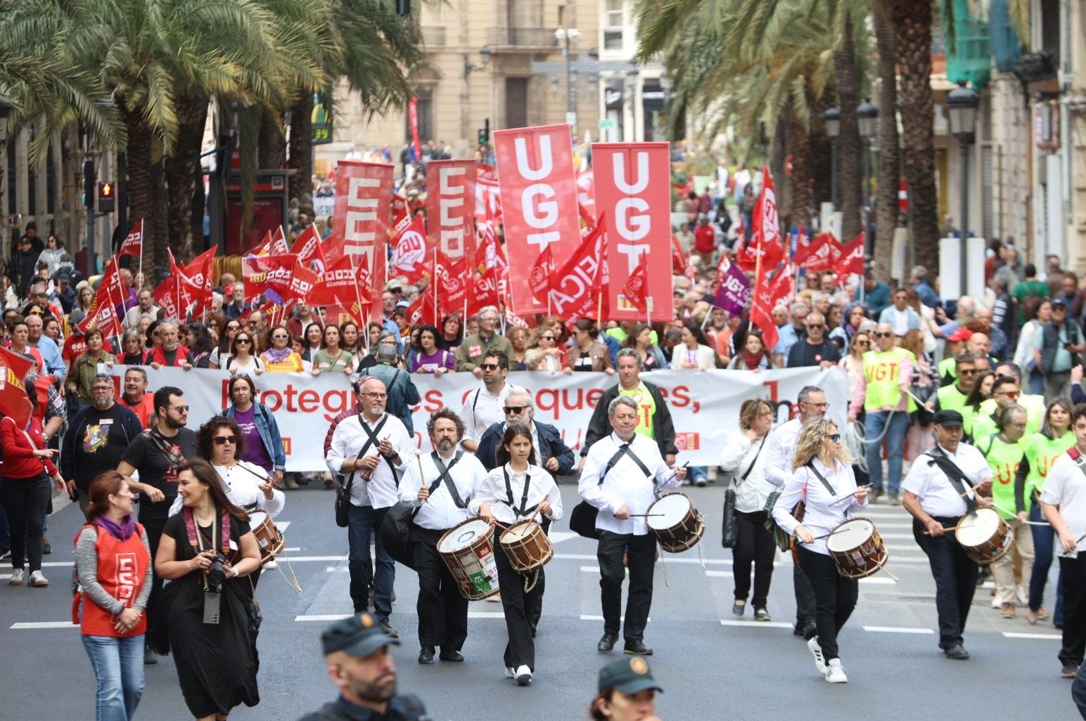 Manifestación por el Día del Trabajador en Valencia