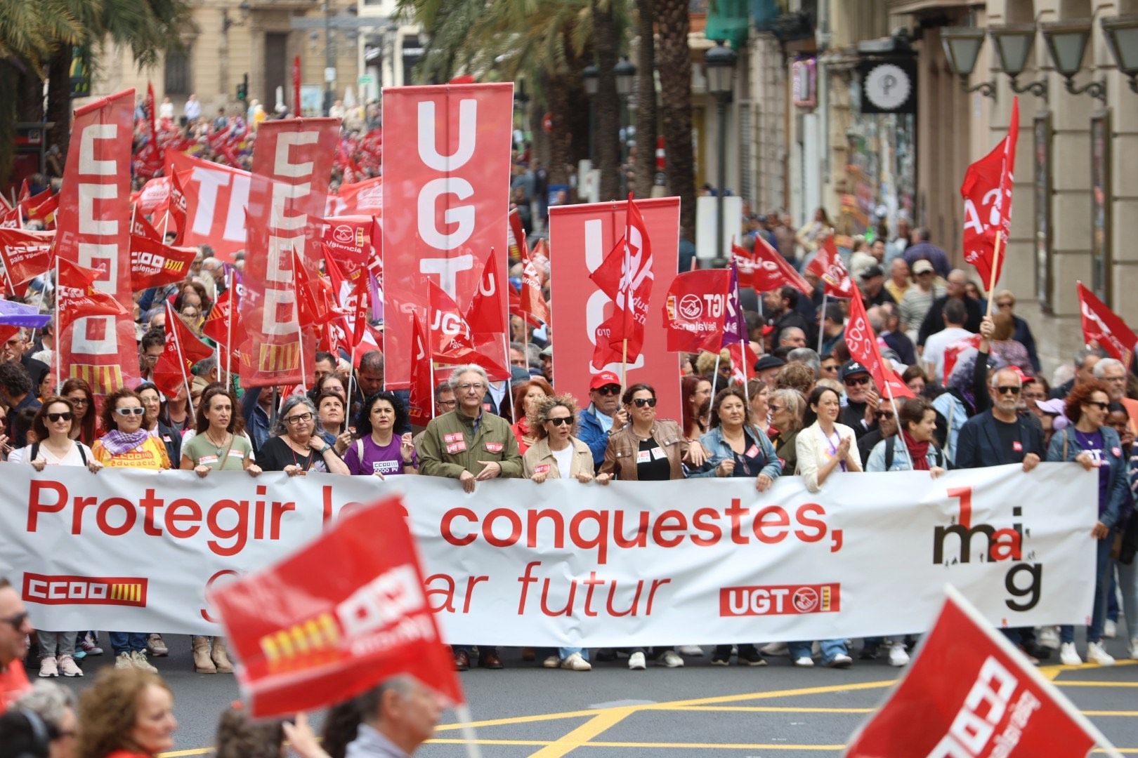 Manifestación por el Día del Trabajador en Valencia