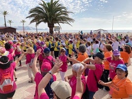 Uno de los programas de actividad física realizados en la playa.