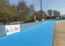 La pista tras la renovación y los arreglos.