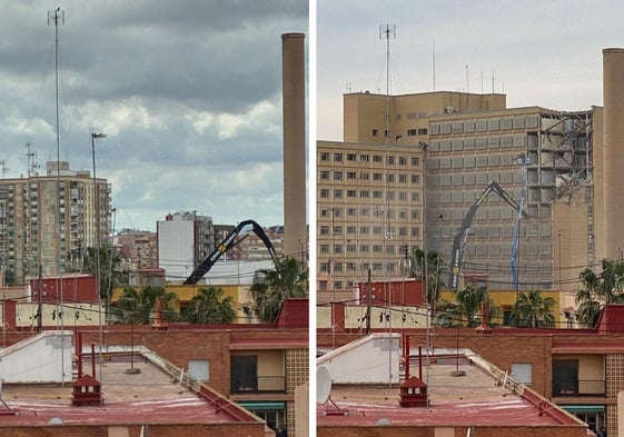 Dos vistas desde un balcón de la calle del Padre Ferris: sin Fe y con Fe.