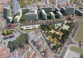 Recreación del sector del Parc Central pendiente de desarrollo