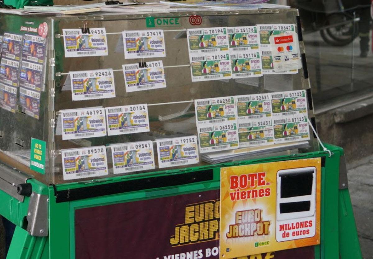 Nueve acertantes ganan 377.031,60 euros cada uno con el Eurojackpot y se acumula un bote de 120 millones