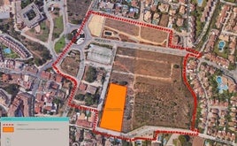 Plano del lugar donde estaba previsto construir la segunda residencia de Dénia.